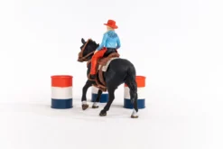 Barrel Racing mit Cowgirl