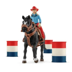 Barrel Racing mit Cowgirl