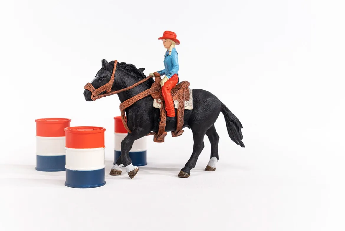 Barrel Racing mit Cowgirl