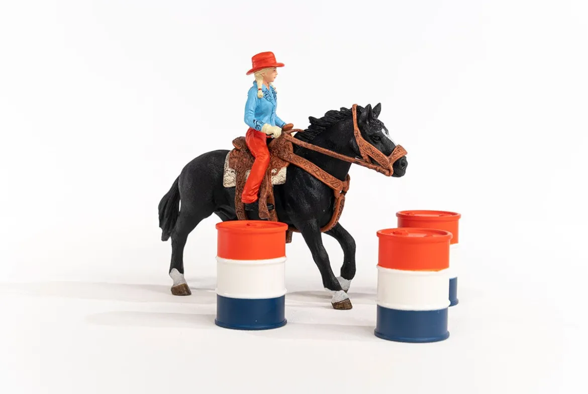 Barrel Racing mit Cowgirl