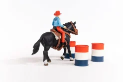 Barrel Racing mit Cowgirl