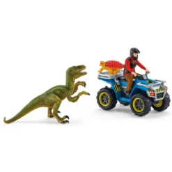 Flucht auf Quad vor Velociraptor