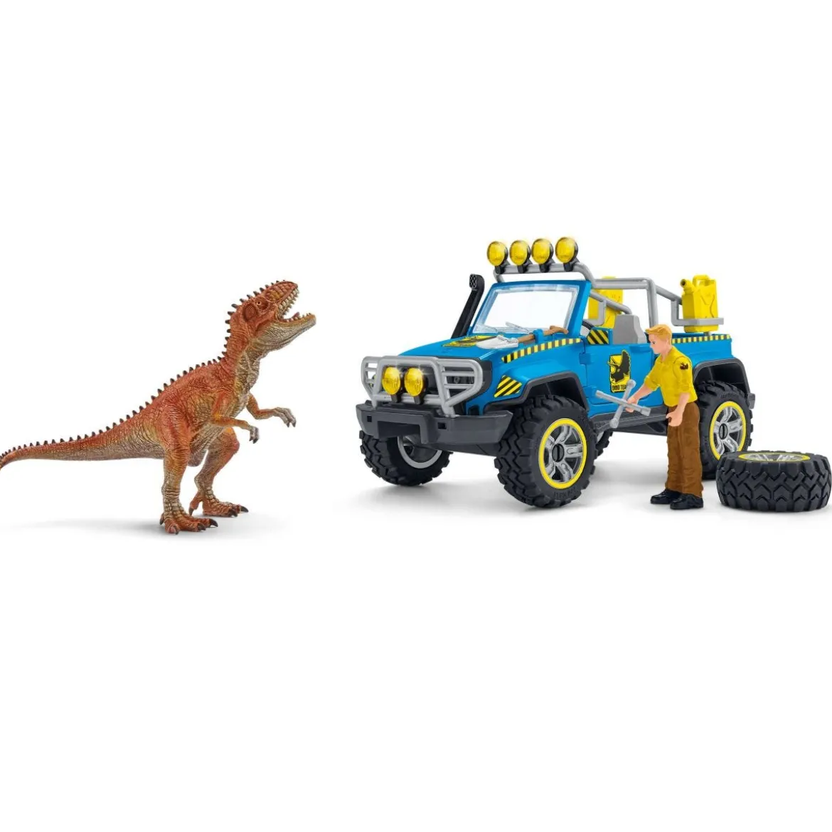 Geländewagen mit Dino-Außenposten