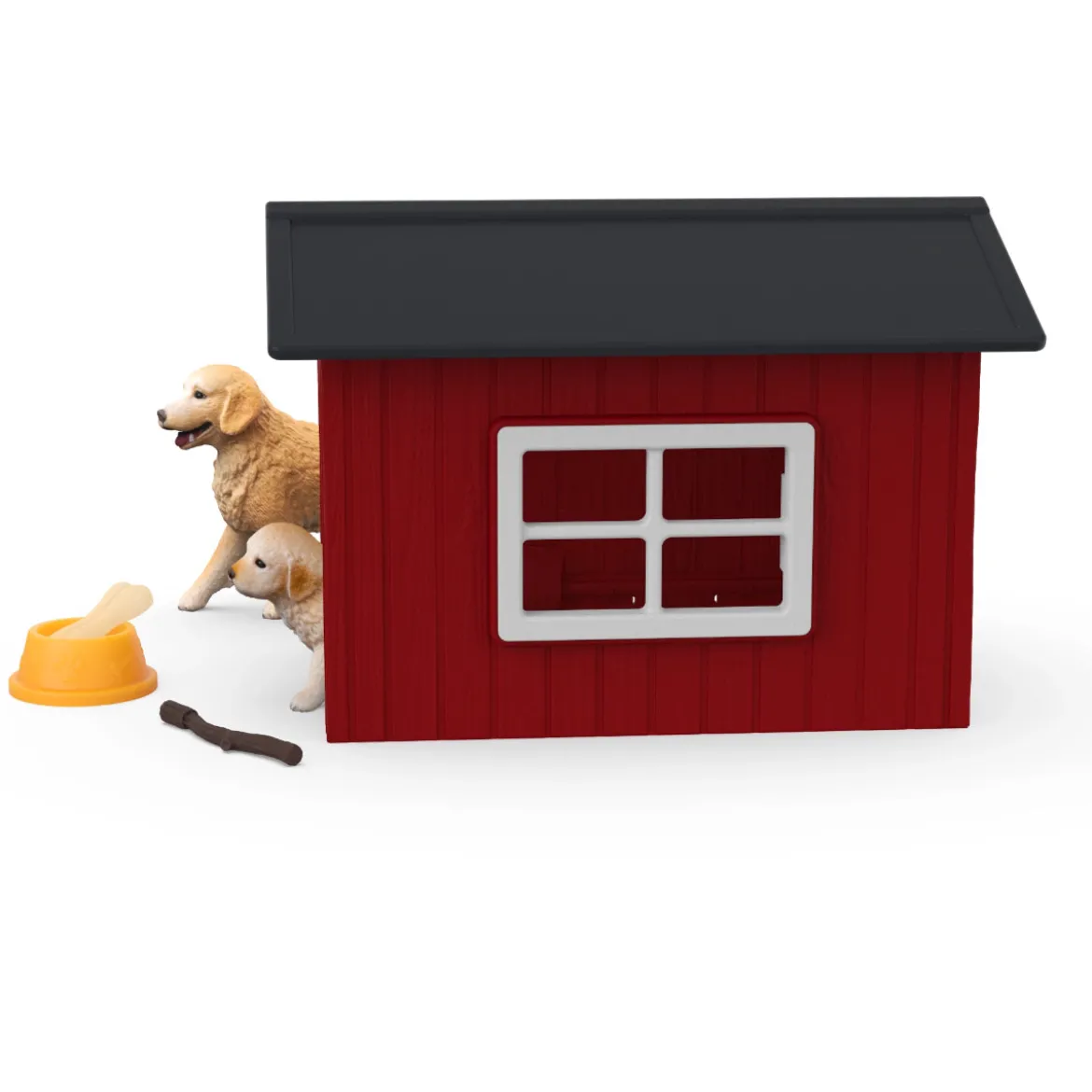 Hundehütte mit Goldenretrievern