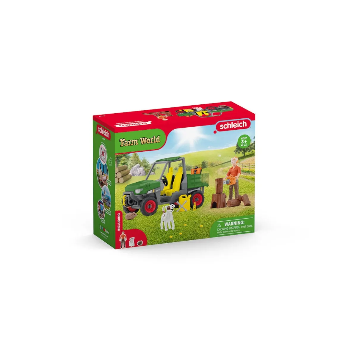 Waldbauer mit Fahrzeug